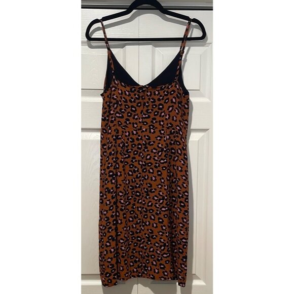 Sanctuary Womens Leopard Print Slip Dress Size 6 Mob Wife HOCO Coquette Feminine - Picture 4 of 13